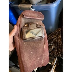 1930's Welding hood Suede leather with leather  welder sleeve antique vintage